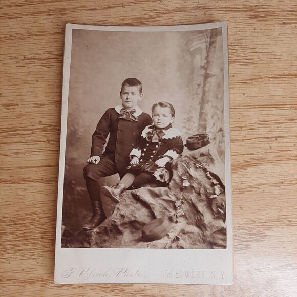 Cabinet Card Photo Austen Fox (Riggs?) Fred Ulrich 156 Bowery NY New York NYC - Picture 2 of 9